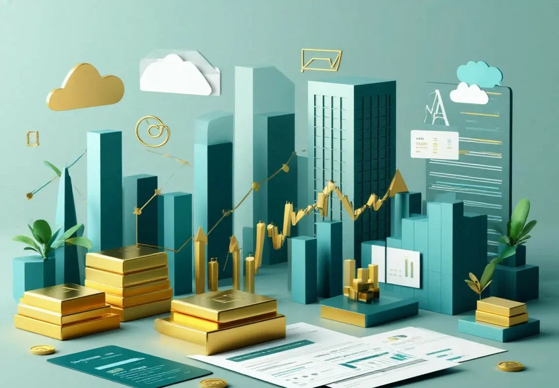 Resilient investment portfolio in Europe with diversified assets and stable growth symbols.